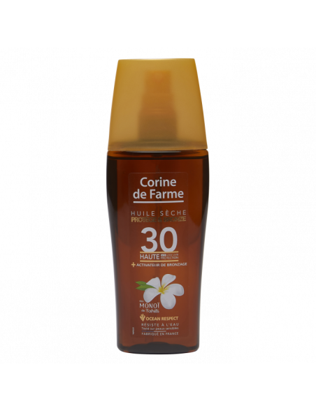 Huile Sèche SPF30 – Corine de Farme – Protection & Bronzage Huile Sèche SPF30 – Corine de Farme – Protection & Bronzage